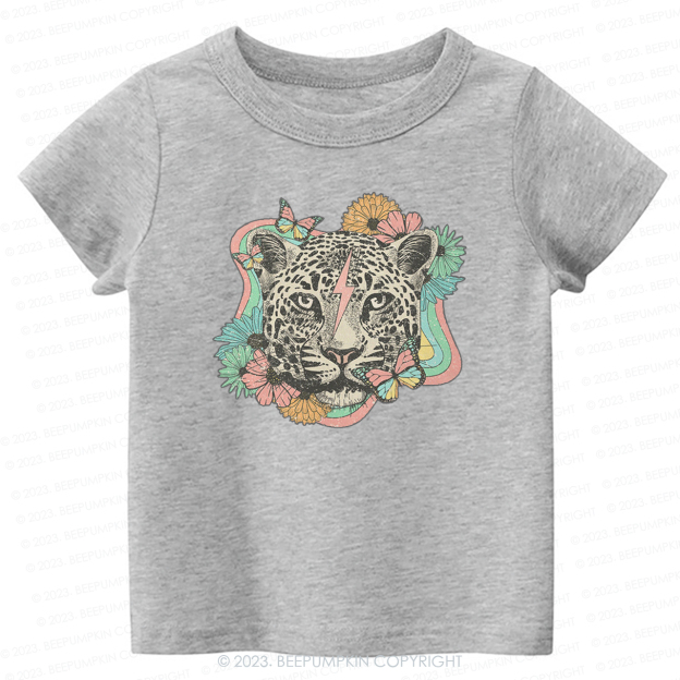 Wild Flower Animal Leopard -Toddler Tees
