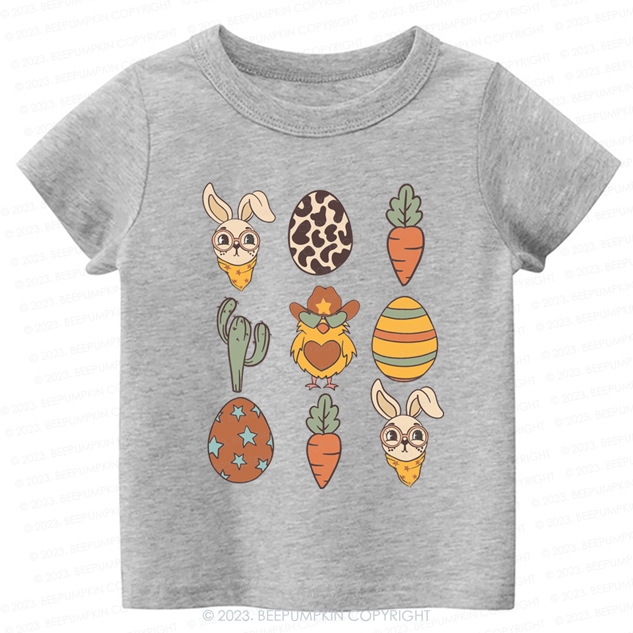 Hoppy Western Easter Carrot Eggs -Toddler Tees