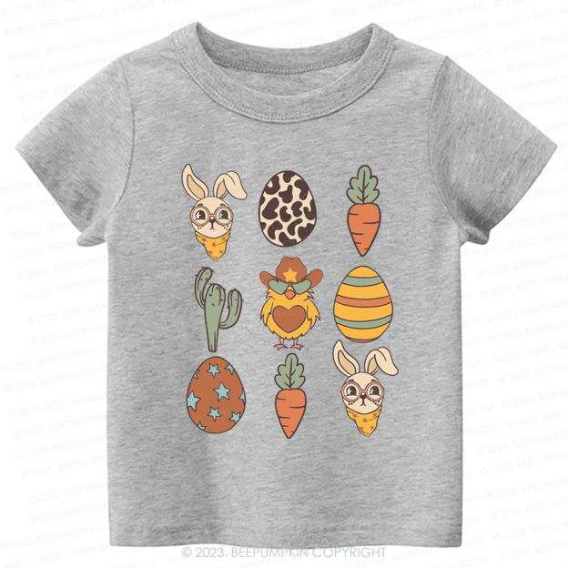 Hoppy Western Easter Carrot Eggs -Toddler Tees