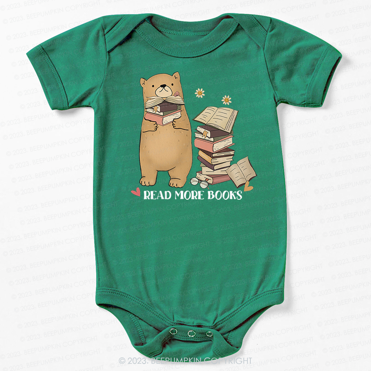 Book Lover Teddy Bear Retro Bodysuit For Baby