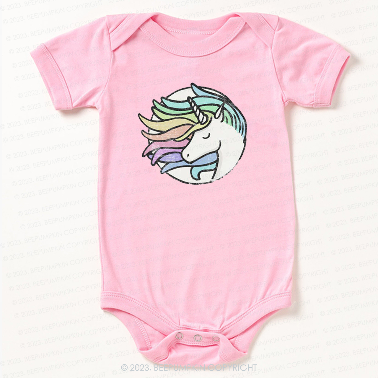 Rainbow Girls Unicorn Bodysuit For Baby
