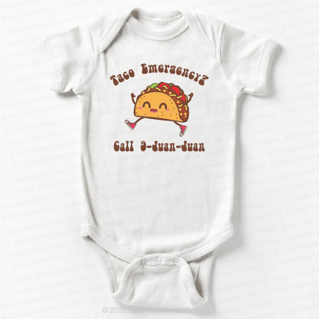 Funny Taco Emergency Bodysuit For Baby