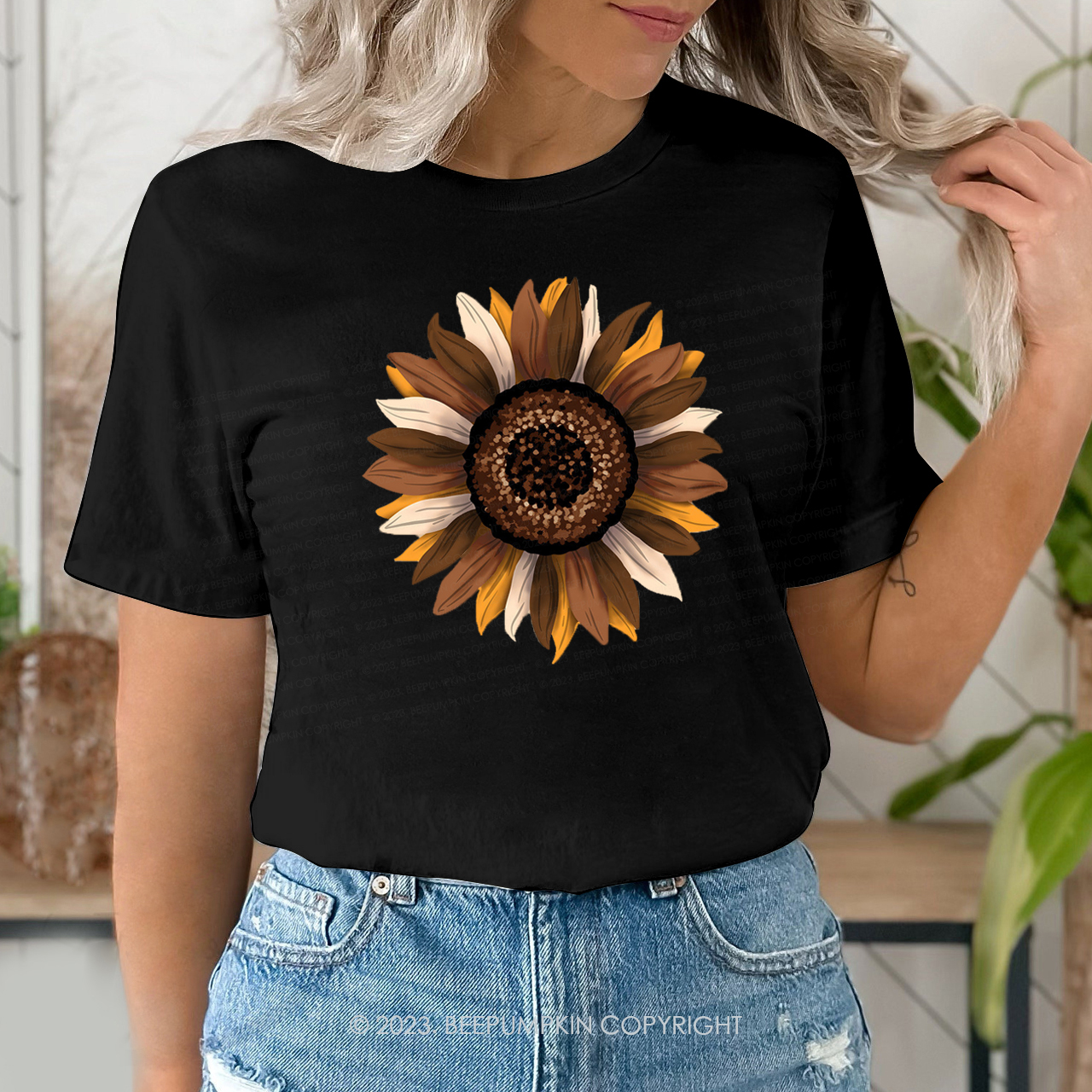 Pretty Fall Sunflower Shirts Beepumpkin