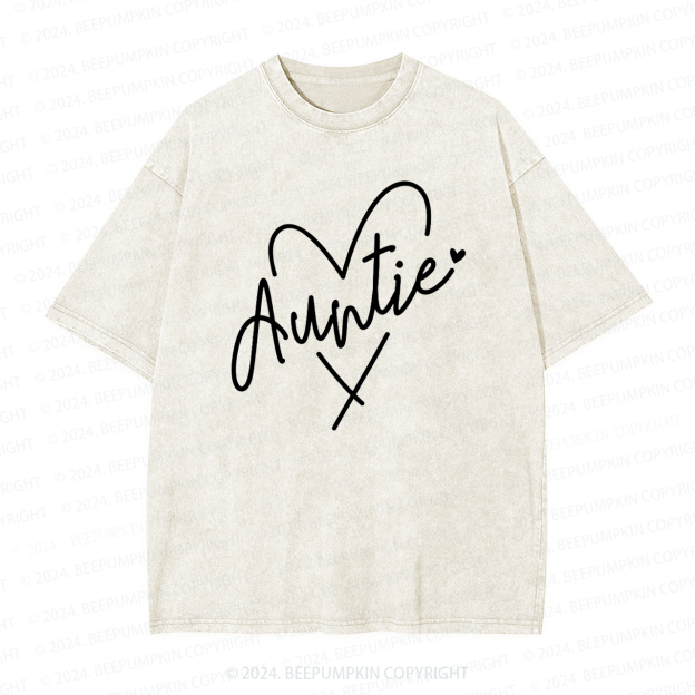 Auntie Heart Auntie Washed Tees