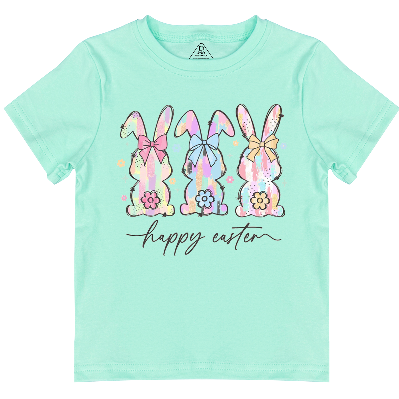 Colorful Easter Bunny Trio Toddler&Kid's Tees Beepumpkin