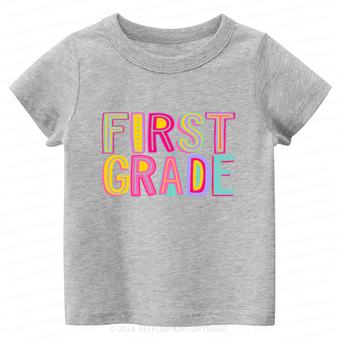 Personalized Hello Grade Rainbow Back To School Toddler&Kids Tees 