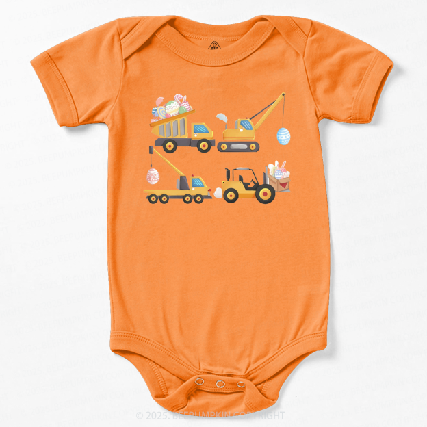 Easter Construction Trucks Bodysuit Beepumpkin