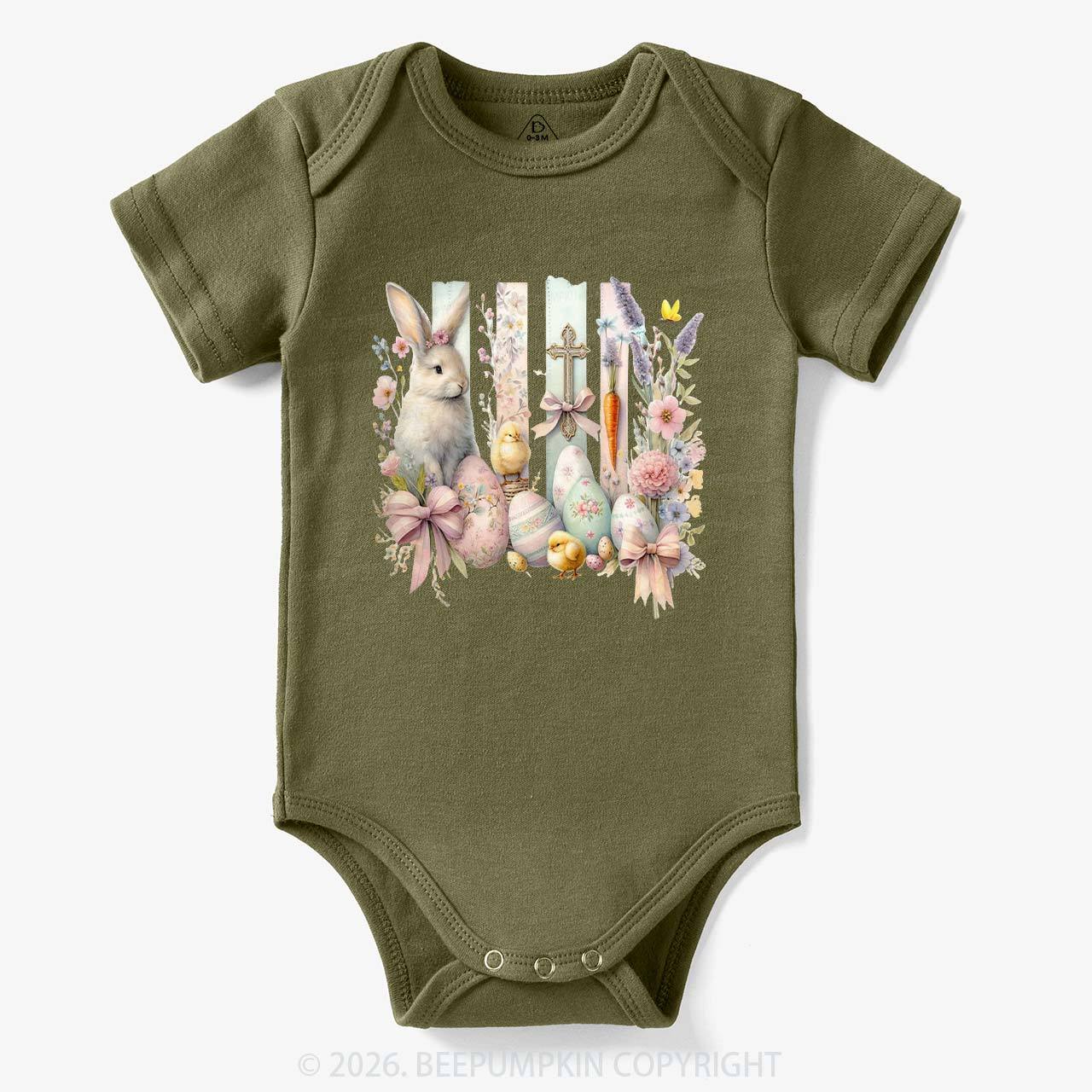 Springtime Faith Bunny Baby Bodysuit