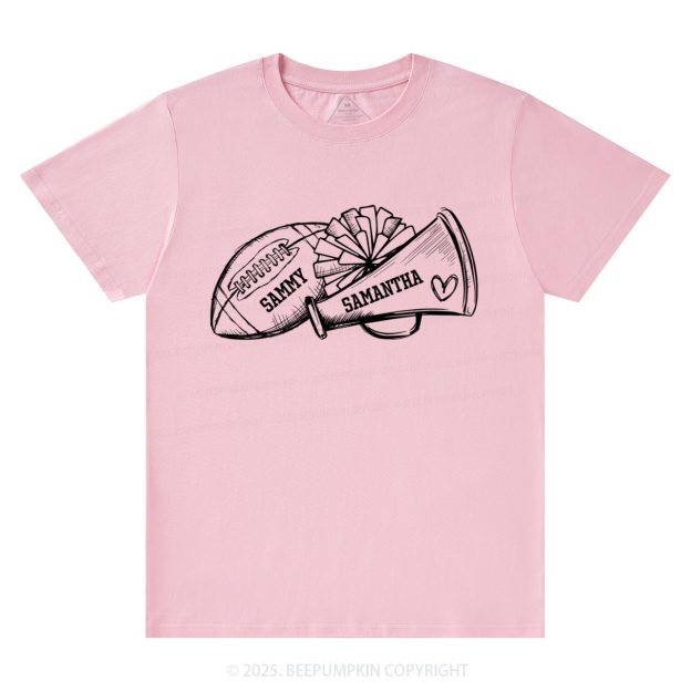 Personalized Football Cheer Mama T-Shirts Beepumpkin