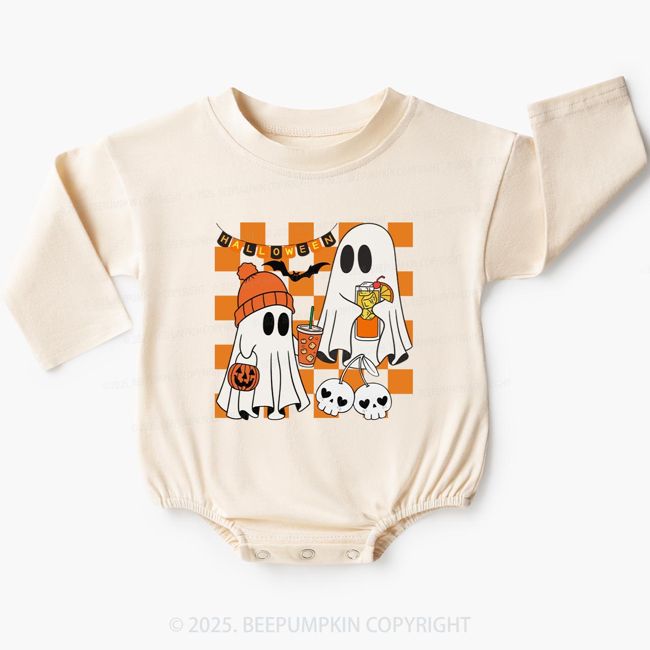 Let’s Get Spooky Baby Bubble Romper Beepumpkin