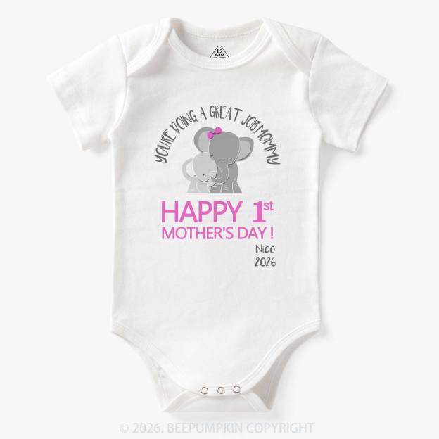 Happy 1st Mother's Day Bodysuit For Baby 