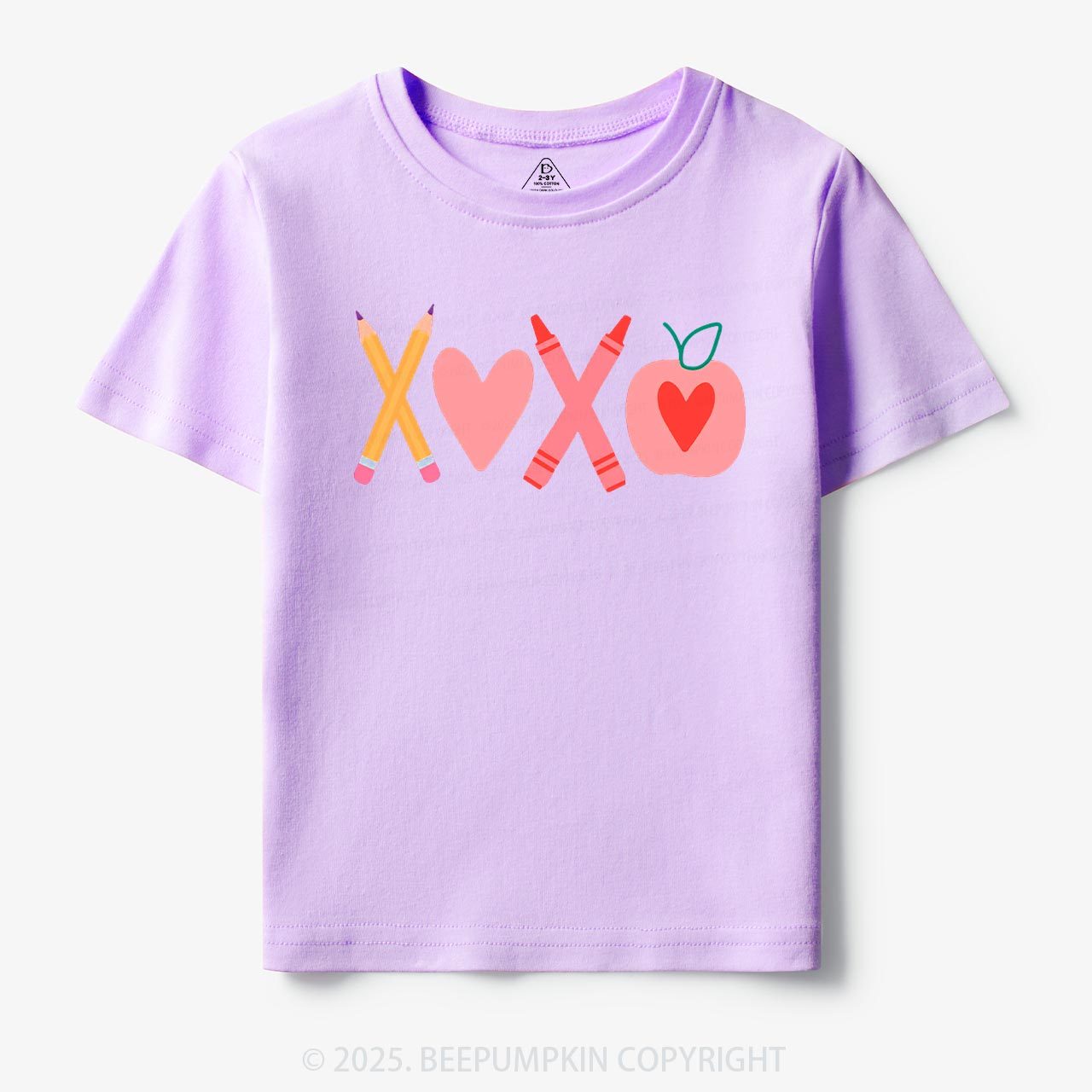 Pencils & Crayons Valentine’s Day Toddler&Kid's Tees Beepumpkin