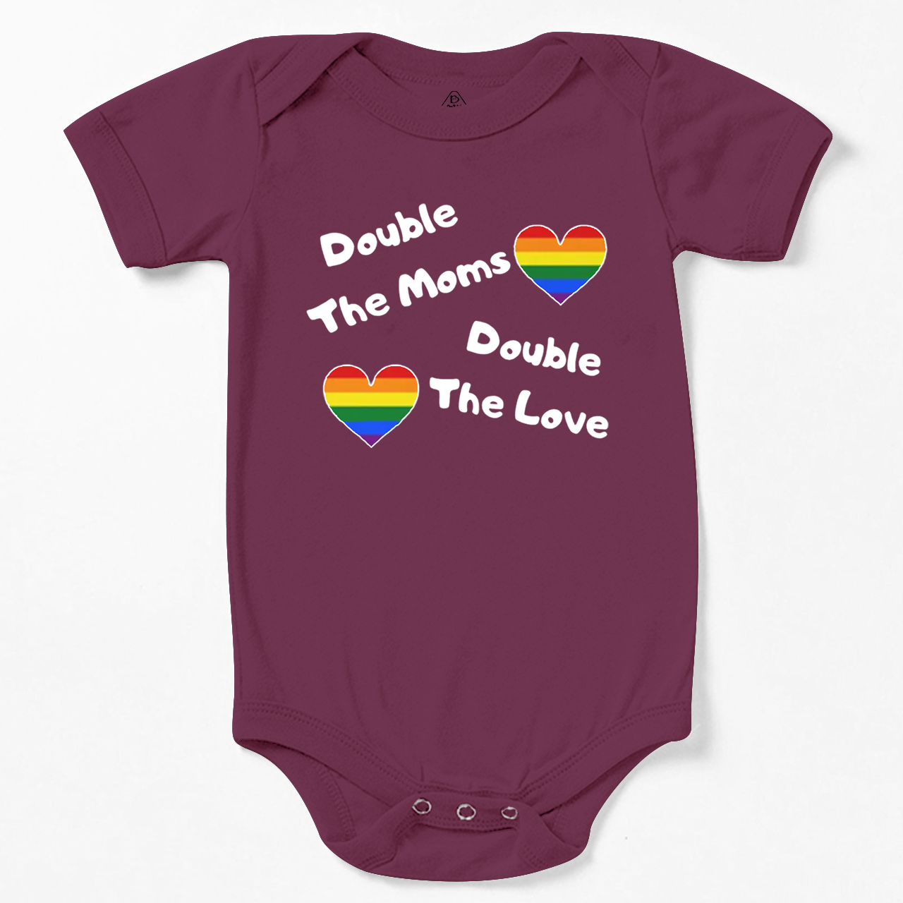 Double The Moms Double The Love LGBTQ Bodysuit Beepumpkin