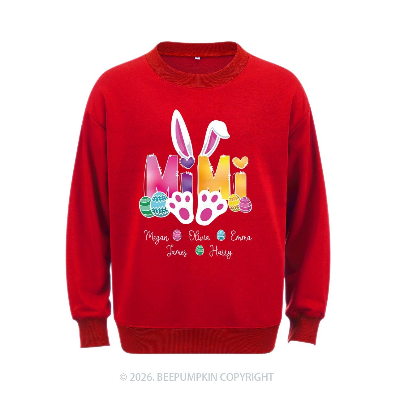 Personalized Spring Easter Bunnies Mimi Sweatshirt