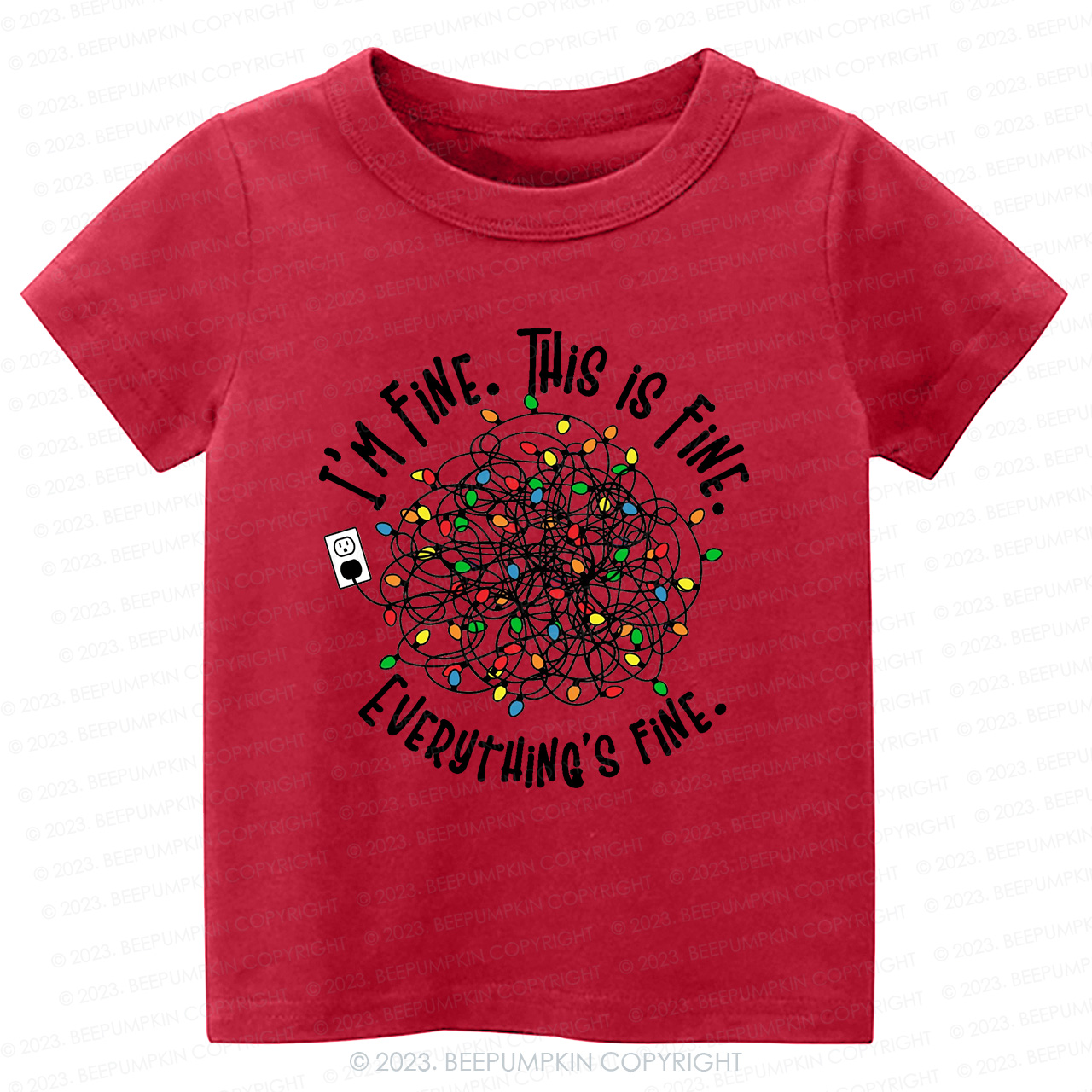 Holiday Christmas Lights Tees For Kids Beepumpkin