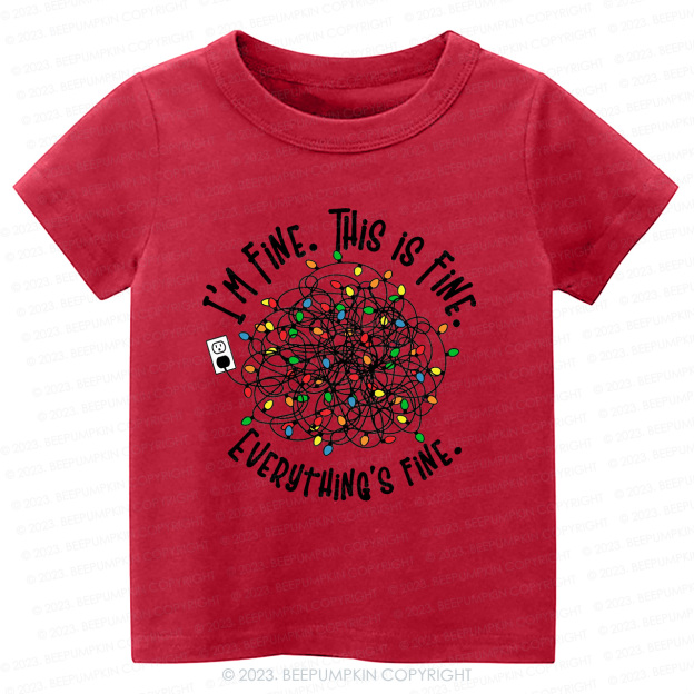 Holiday Christmas Lights Tees For Kids Beepumpkin
