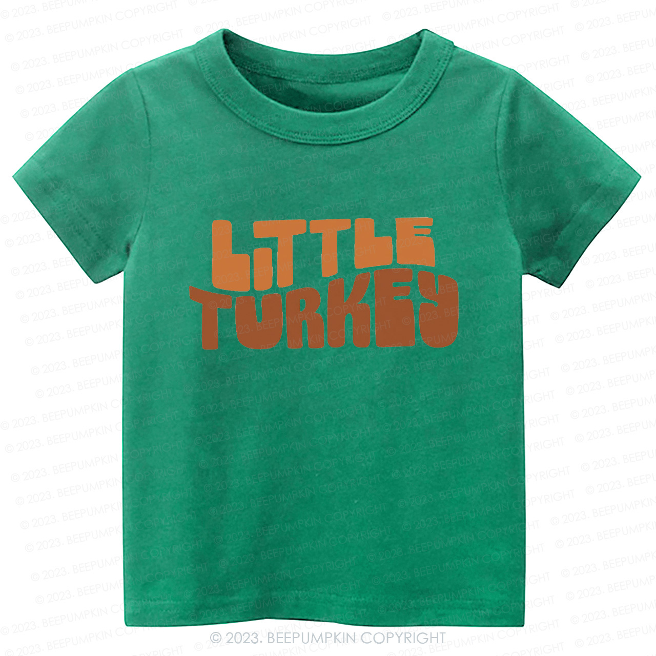 Fall Natural Little Turkey Thanksgiving Kids Tees 