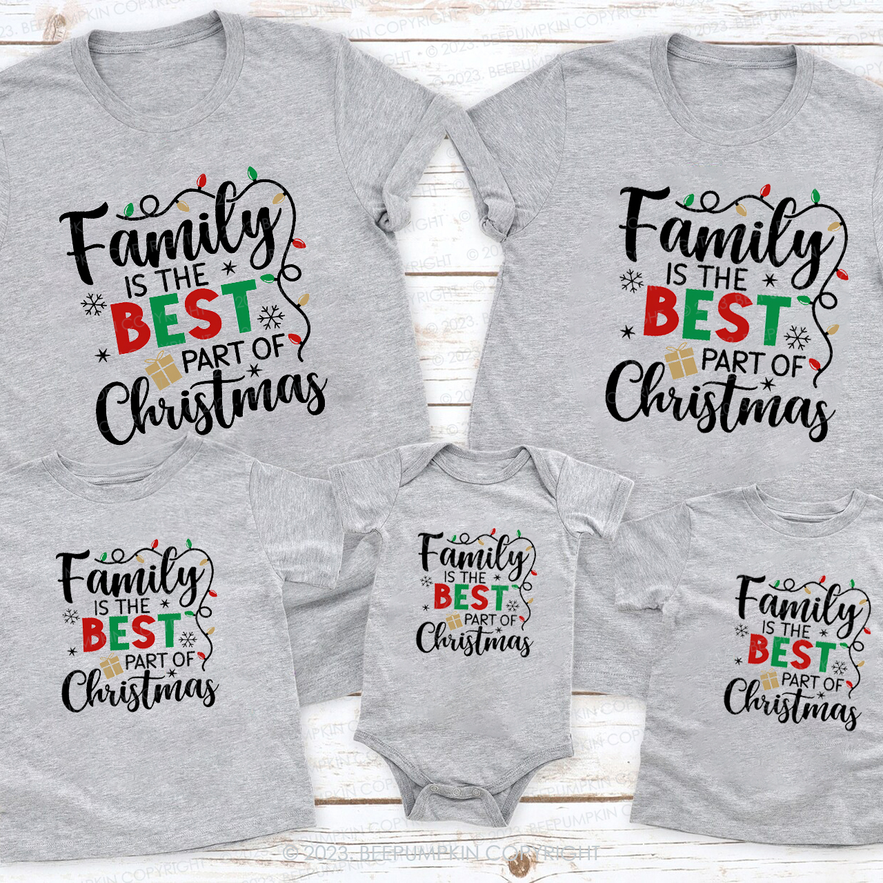 Family Is The Best Part Of Christmas Shirt For Beepumpkin