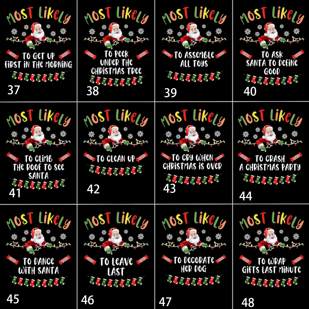 Customizable Holiday Apparel Most Likely To Family Matching Tees Beepumpkin