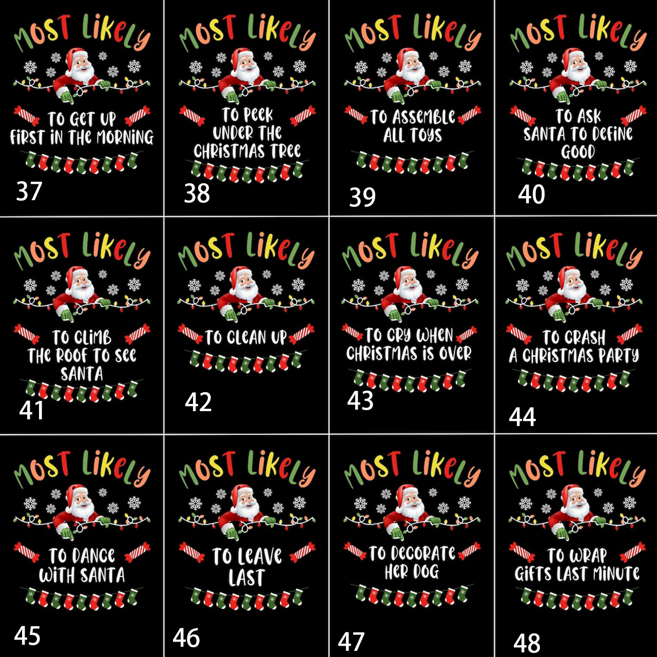 Customizable Holiday Apparel Most Likely To Family Matching Tees Beepumpkin