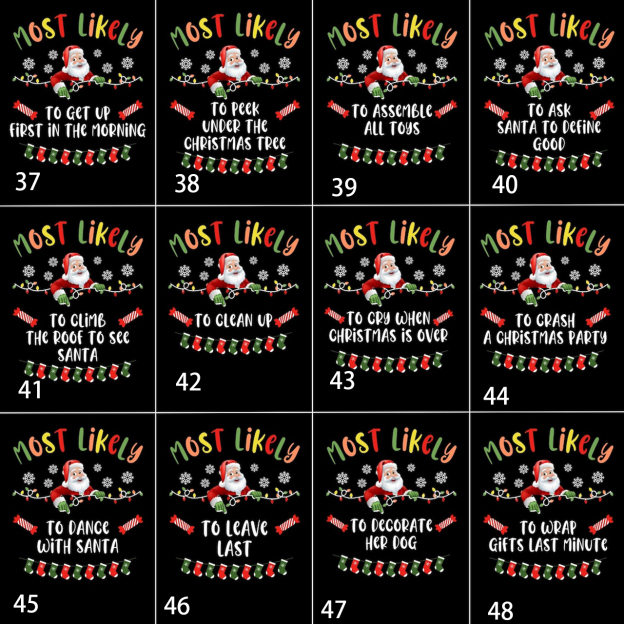 Customizable Holiday Apparel Most Likely To Family Matching Tees Beepumpkin