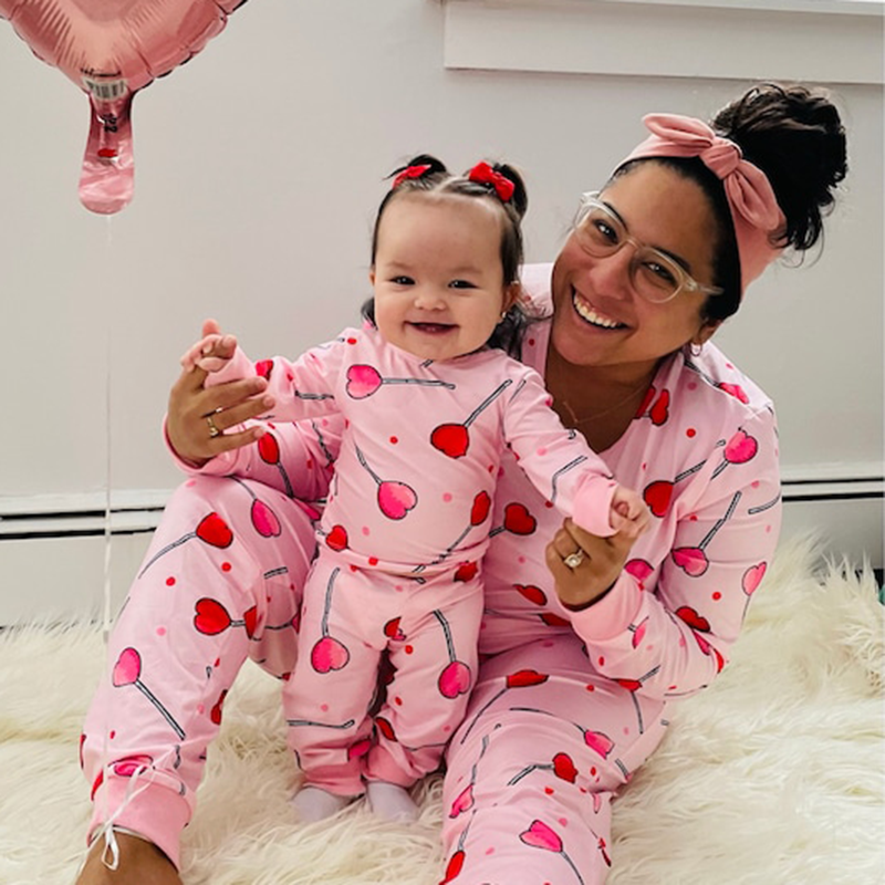 Heart Shaped Lollipop Valentine's Day Pajamas