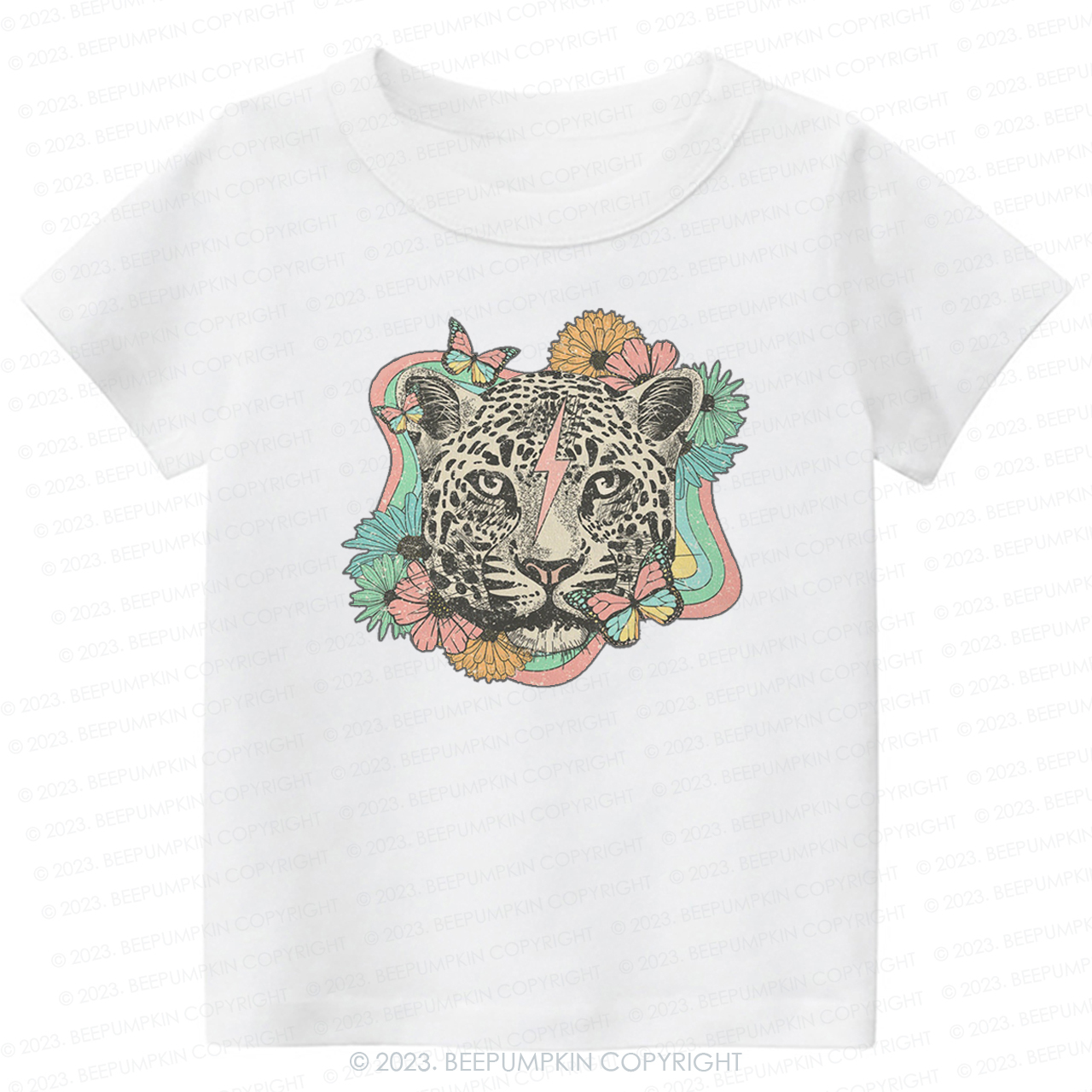 Wild Flower Animal Leopard -Toddler Tees