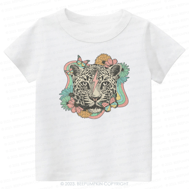 Wild Flower Animal Leopard -Toddler Tees