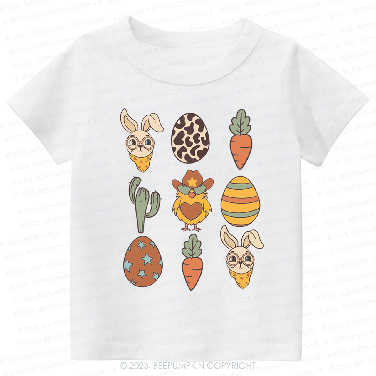 Hoppy Western Easter Carrot Eggs -Toddler Tees