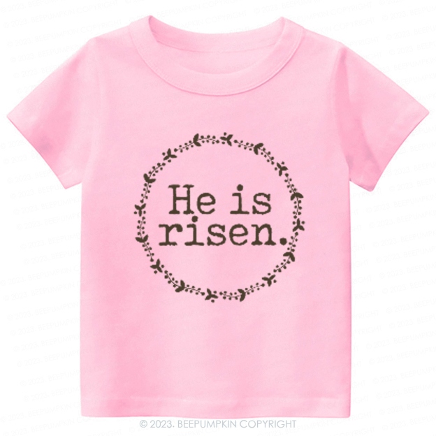 He Is Risen Faith Based Easter-Toddler Tees