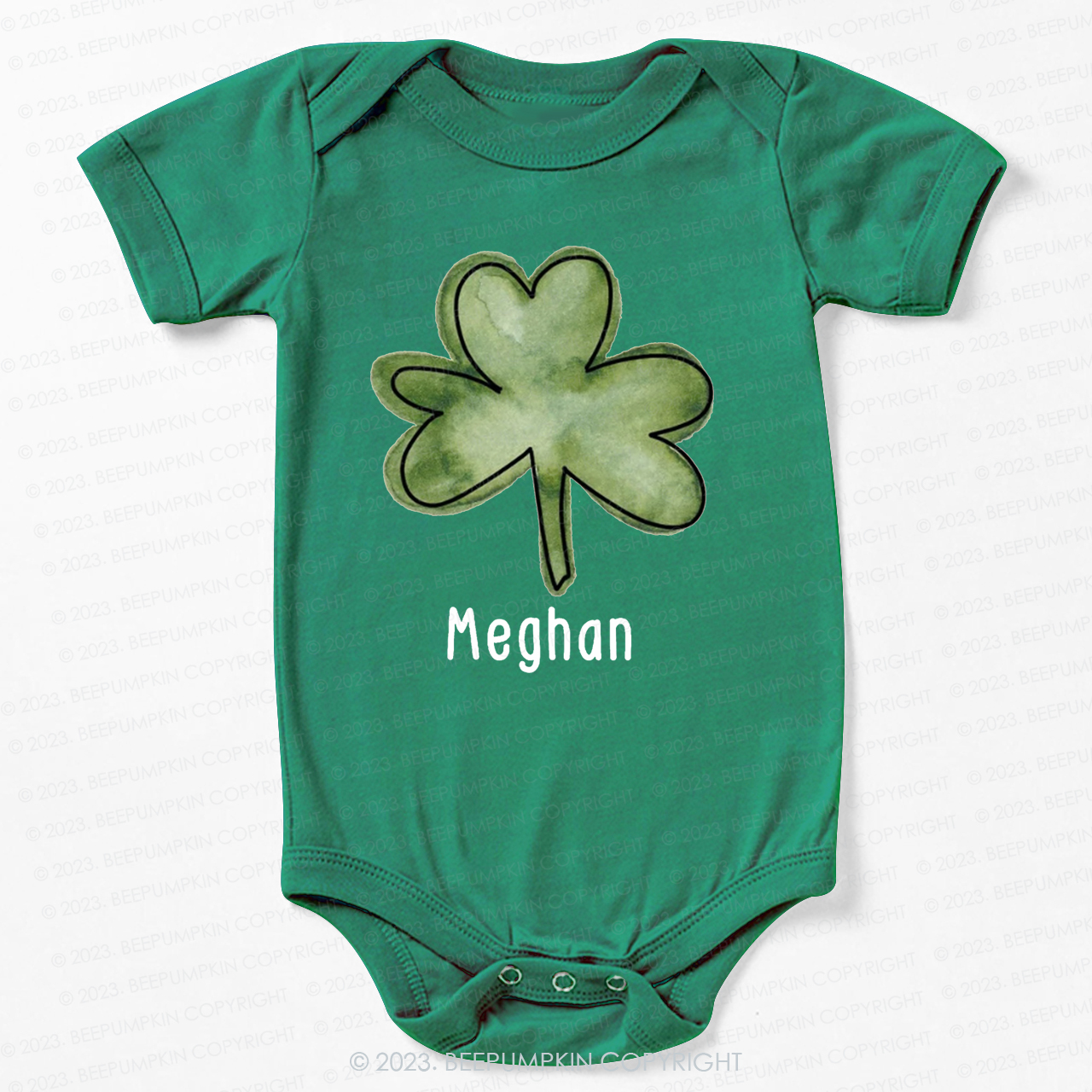 Personalized Shamrock St.Patricks Day Bodysuit For Baby