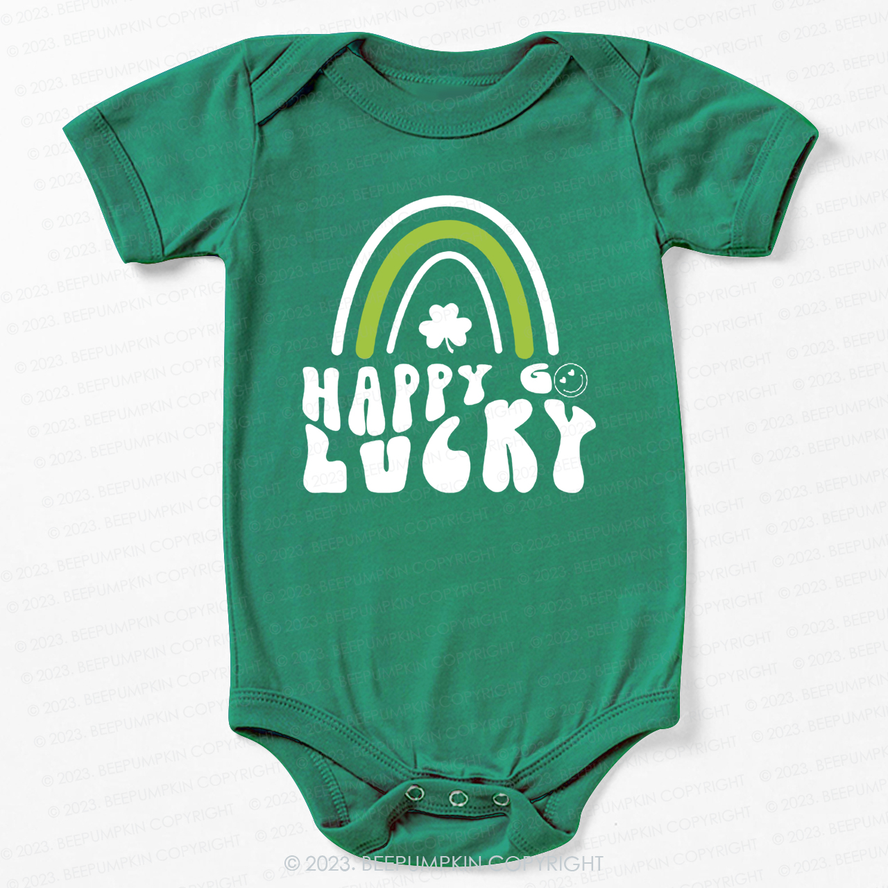 Happy Go lucky St.Patricks Day Bodysuit For Baby