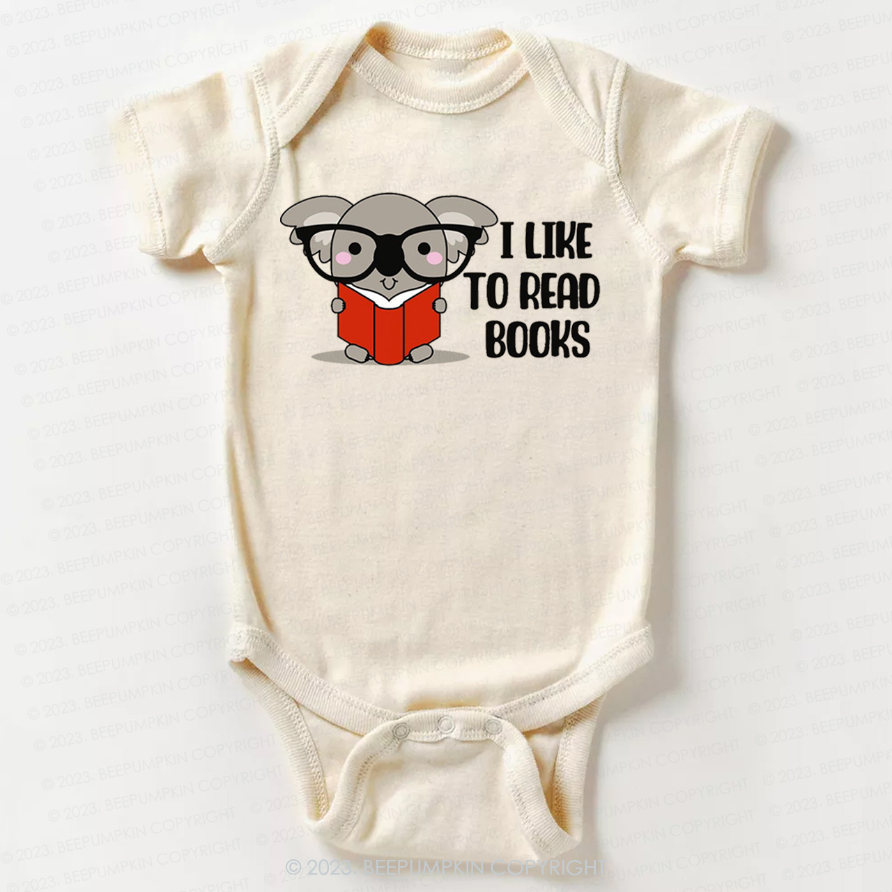 I Like To Read Books Elephant Bodysuit For Baby
