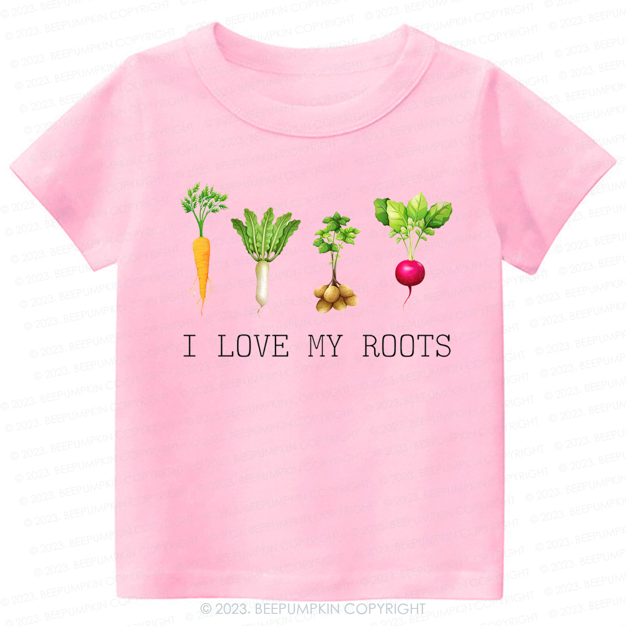 Vegetable I Love My Roots Kids Shirt