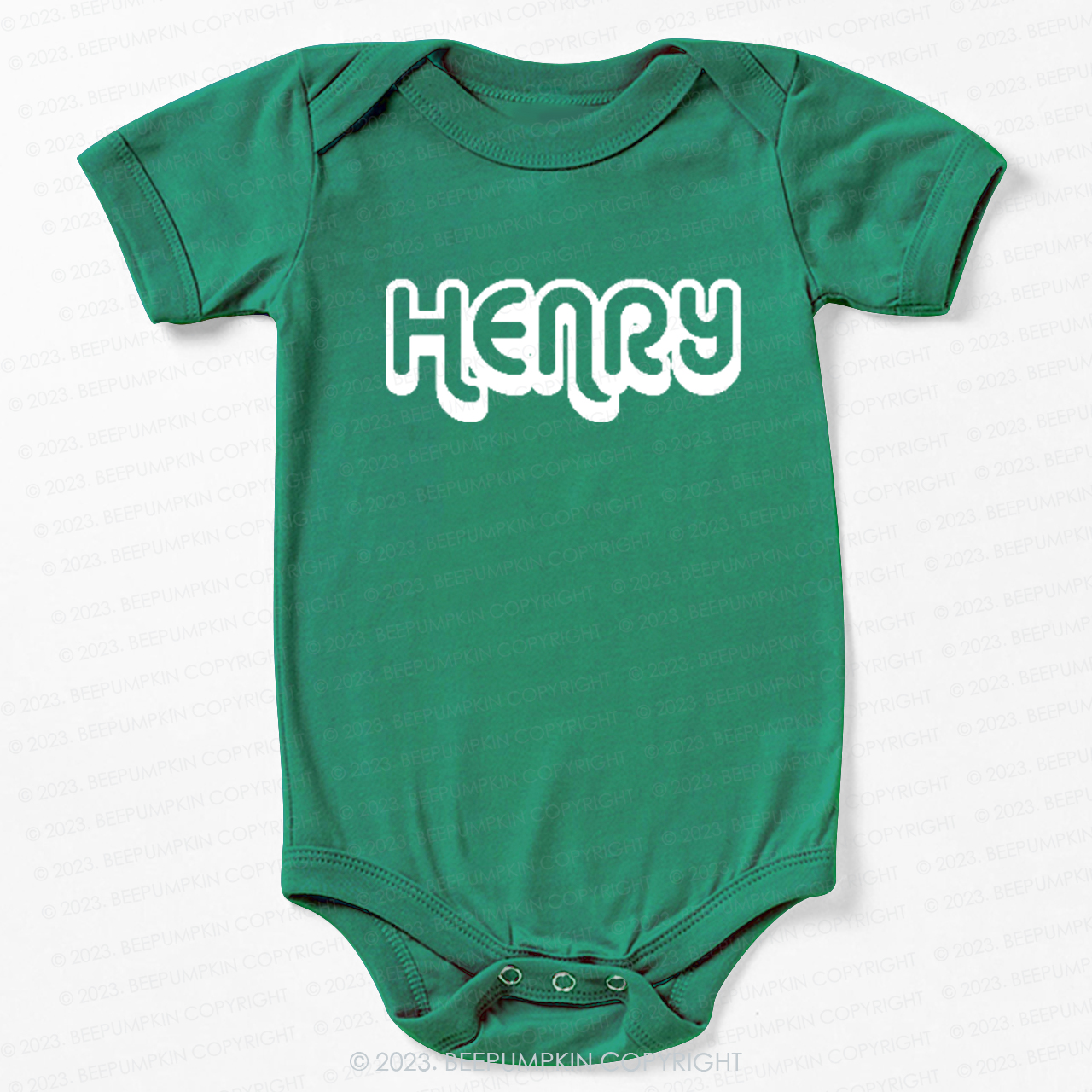 Retro Custom Name Baby Bodysuit - Personalized Natural Baby Bodysuit