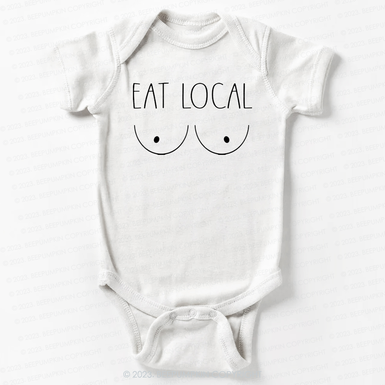 Breastfeeding Eat Local Funny Bodysuit For Baby 7