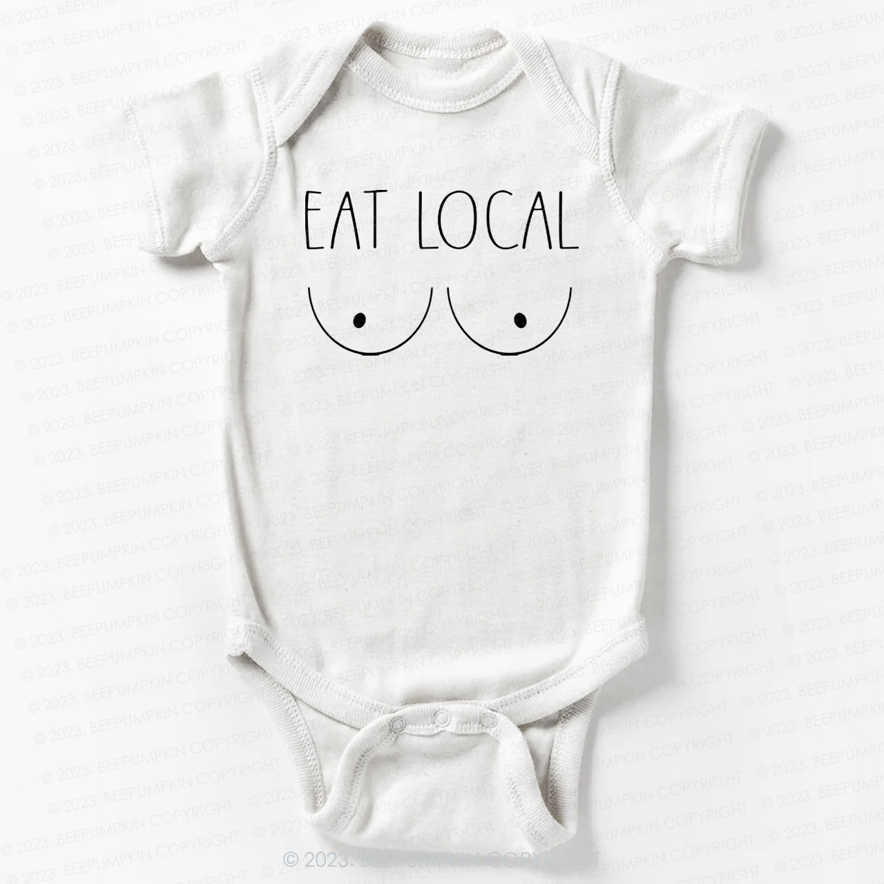 Breastfeeding Eat Local Funny Bodysuit For Baby 7