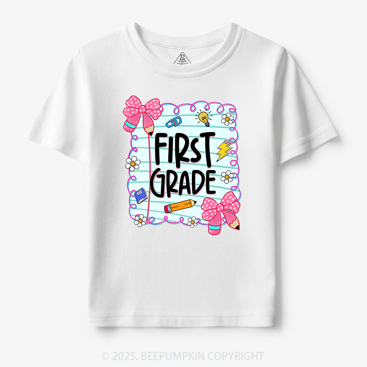 Personalized First Day Of School Toddler&Kid's Tees Beepumpkin