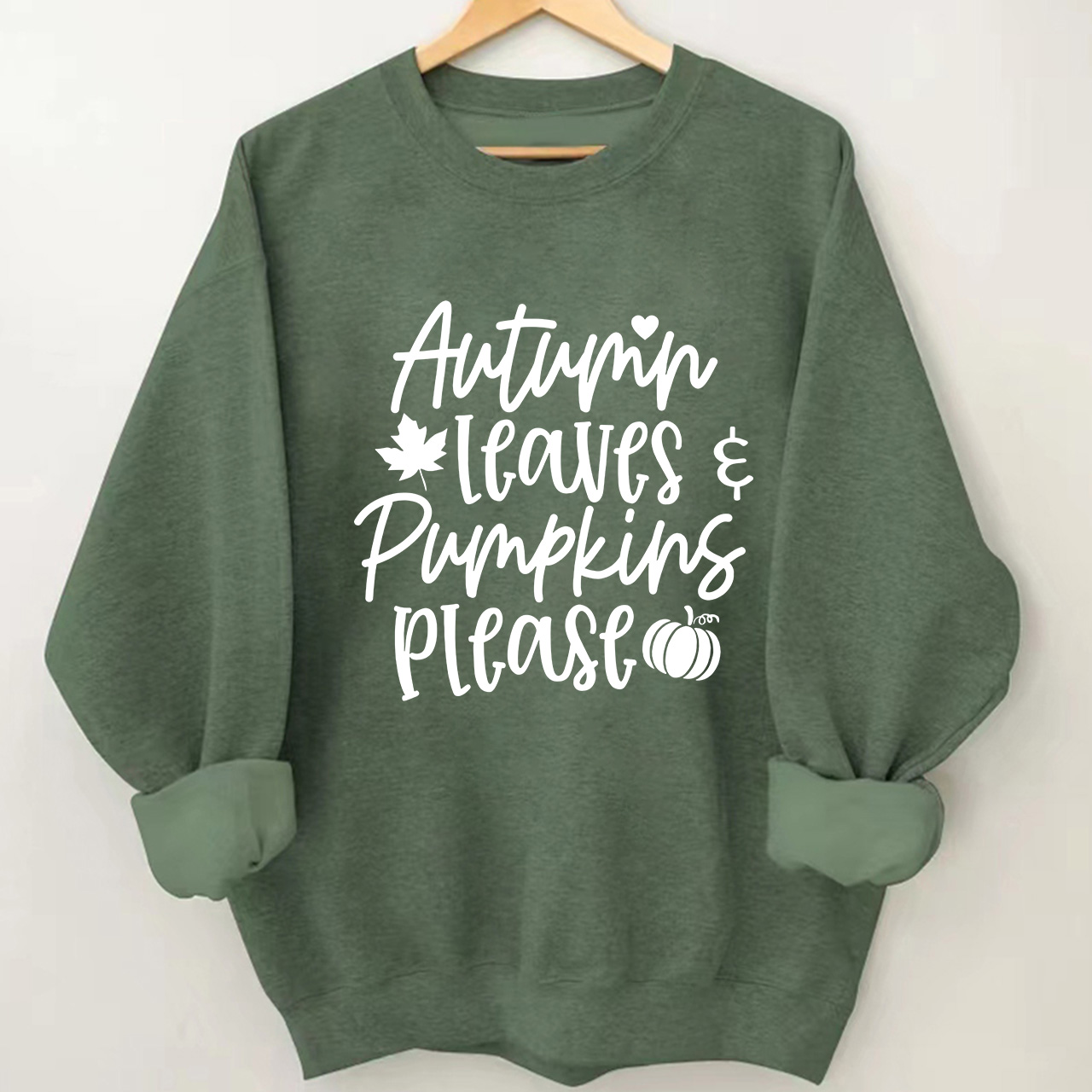 Autumn Leaves and Pumpkins Please Sweatshirt