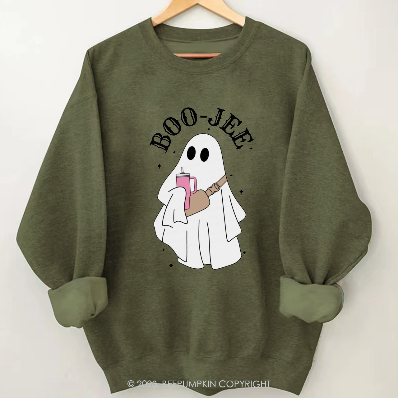 Boo Jee Halloween Ghost Sweatshirt Beepumpkin