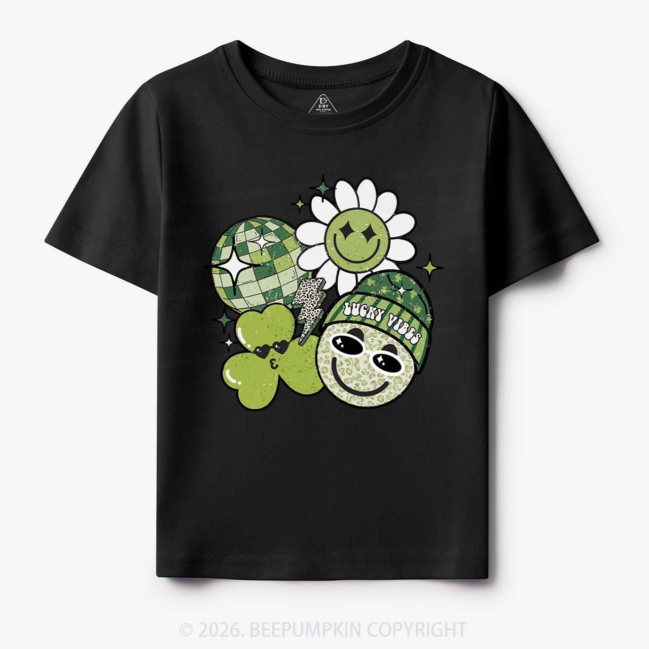 Disco Lucky Vibes Toddler&Kid's Tees Beepumpkin