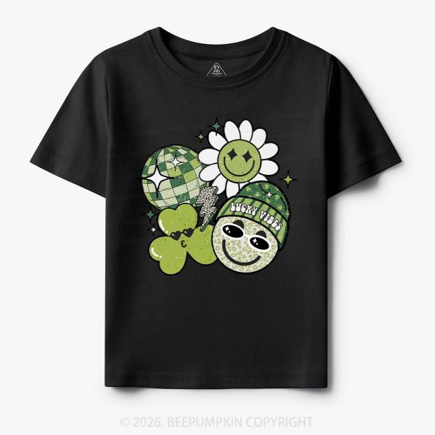 Disco Lucky Vibes Toddler&Kid's Tees Beepumpkin
