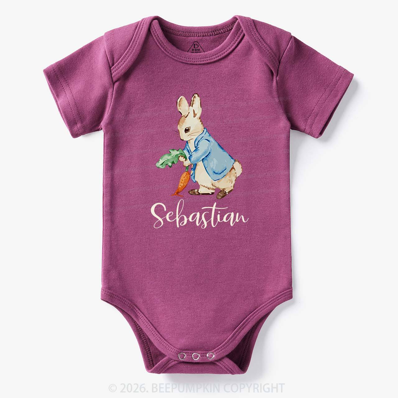Personalized Little Bunny & Carrot Club Baby Bodysuit