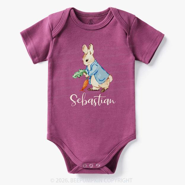 Personalized Little Bunny & Carrot Club Baby Bodysuit