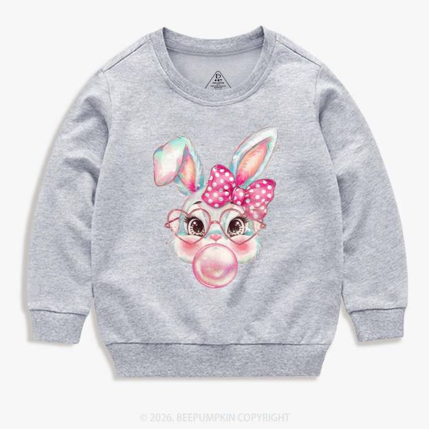 Sassy Bunny Bubble Kid's Sweatshirt