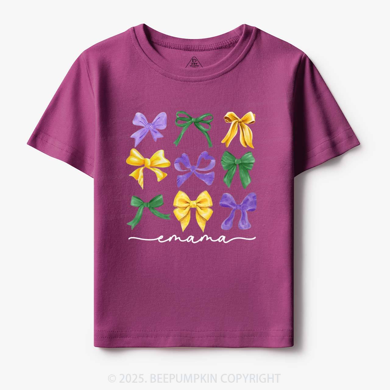 Personalized Carnival Bow Name Toddler&Kid's Tees Beepumpkin