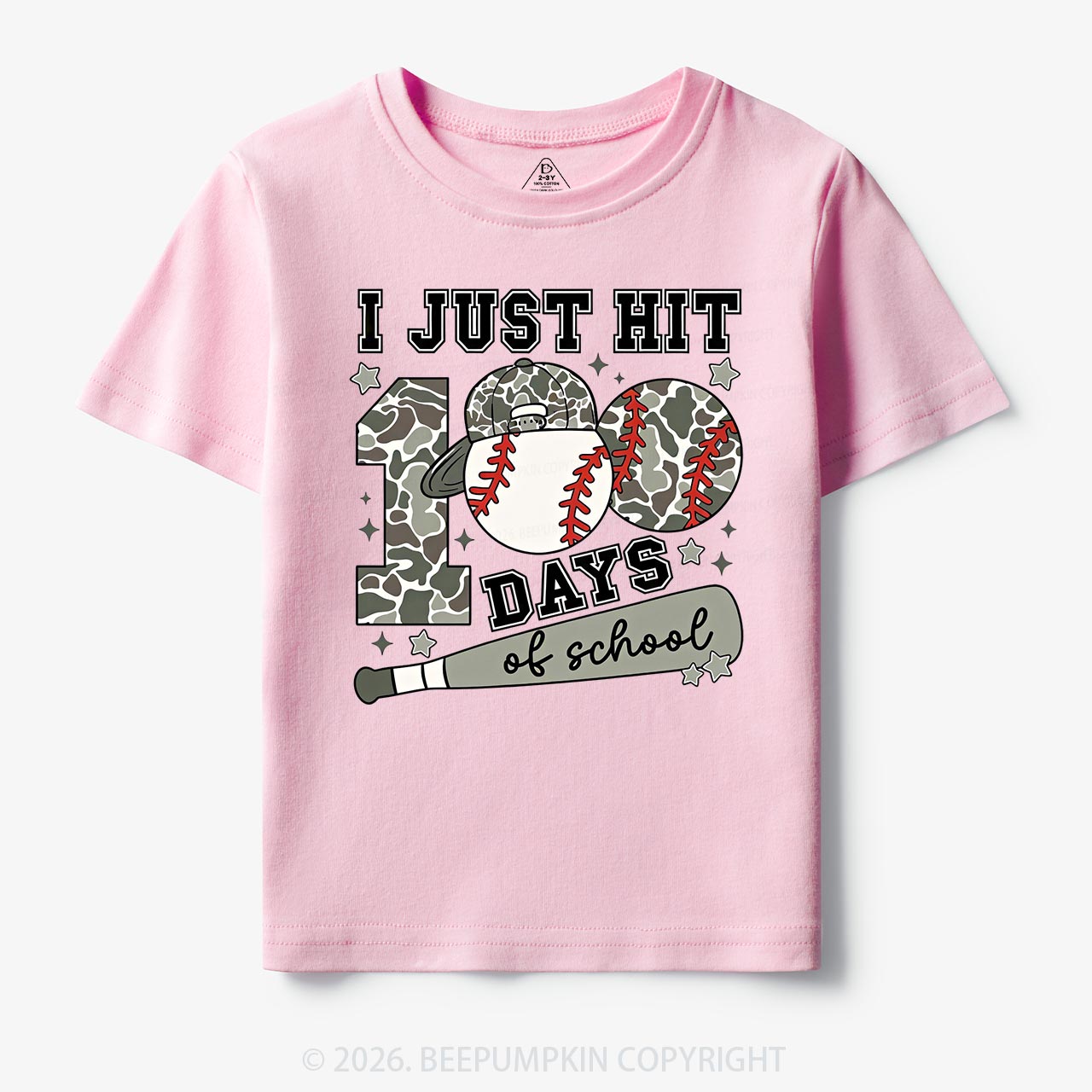 I Just Hit 100 Days Baseball School Toddler&Kid's Tees