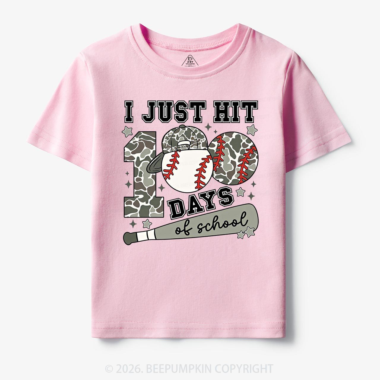I Just Hit 100 Days Baseball School Toddler&Kid's Tees