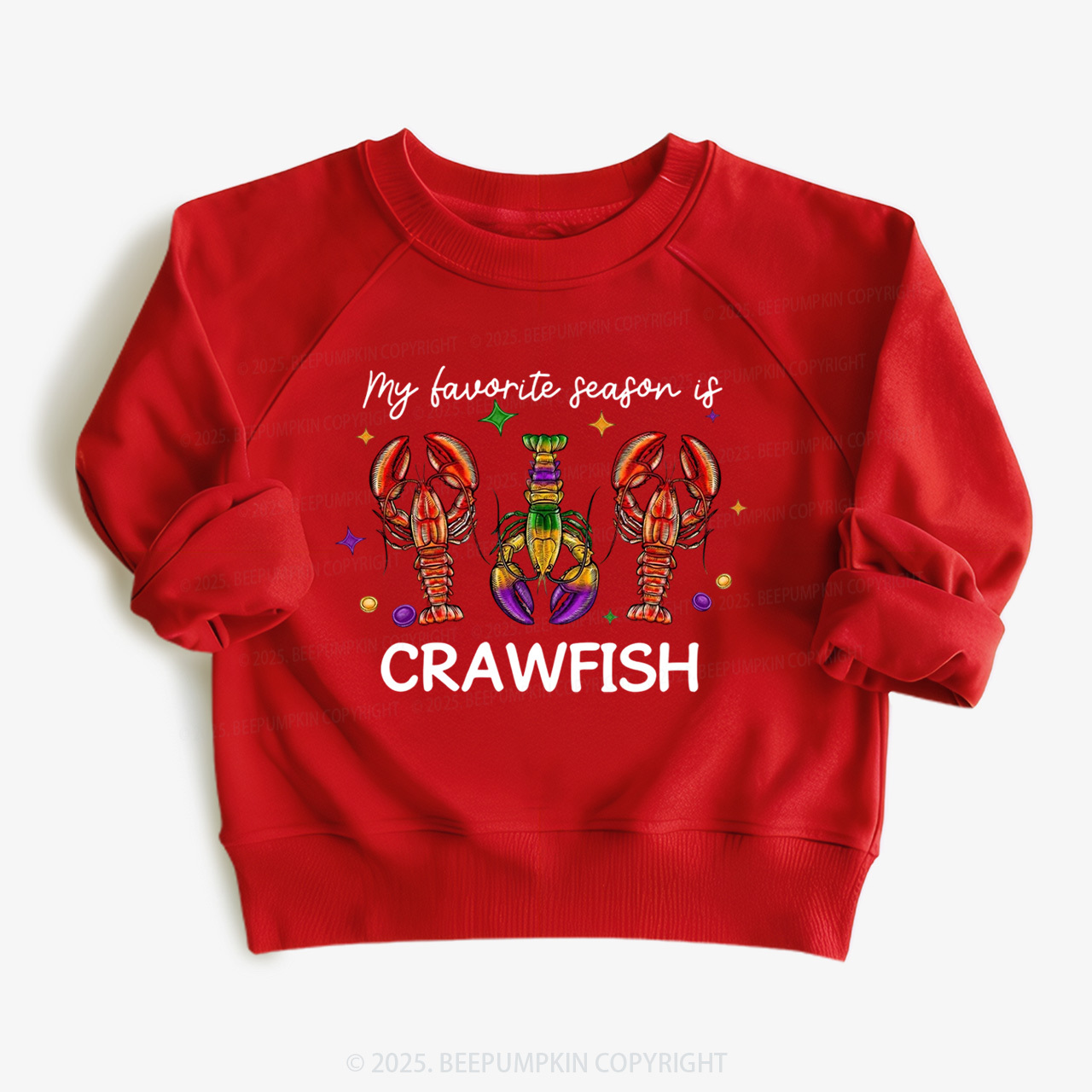 Mardi Gras Crawfish Kid's Sweatshirt