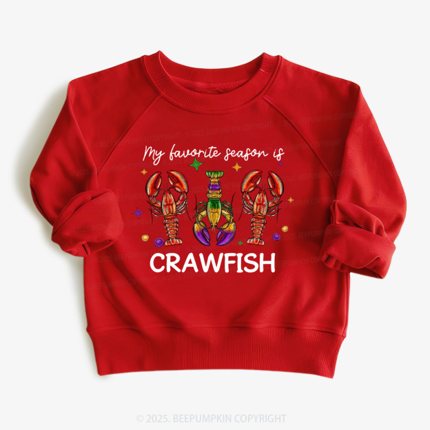 Mardi Gras Crawfish Kid's Sweatshirt